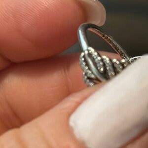 PANDORA sterling silver leaf ring size 50